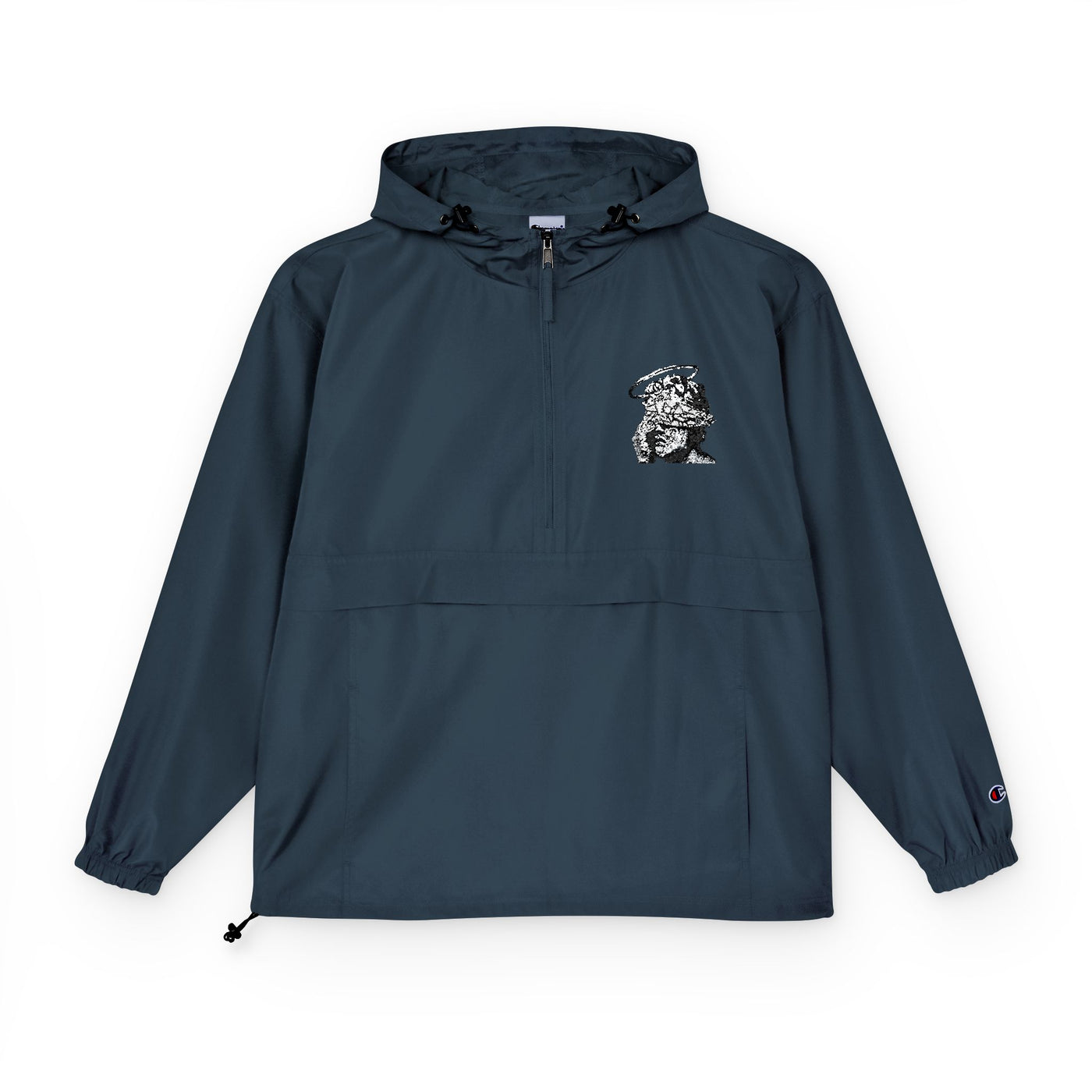 Anorak Jacket - Floral Skull Lightweight Packable Windbreaker