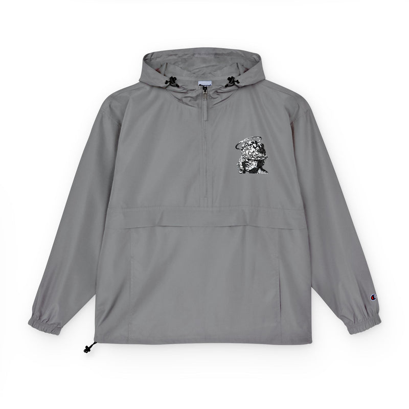 Anorak Jacket - Floral Skull Lightweight Packable Windbreaker